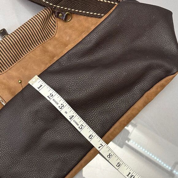 🌼 Chala Brown & Tan Shoulder Tote Bag – Stylish & Spacious 🌼 1690 - Picture 13 of 13